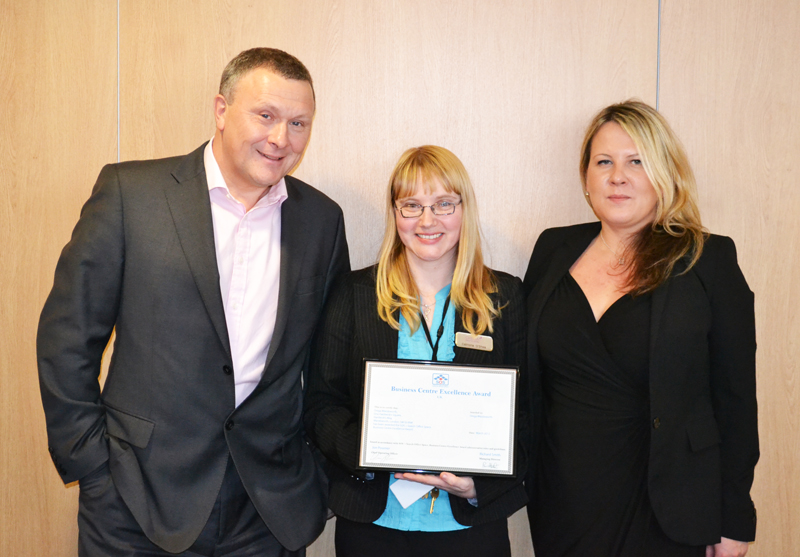 Business Centre Excellence Award, March 2012 Business Centre Excellence Award