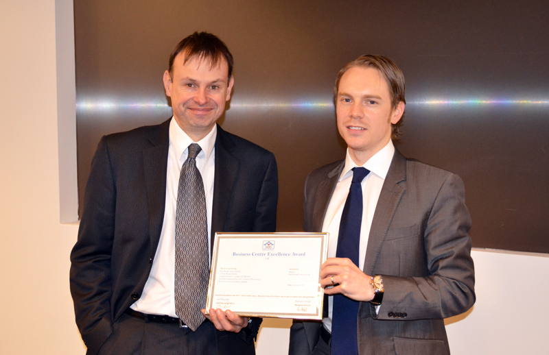 Business Centre Excellence Award January 2012 Business Centre Excellence Award