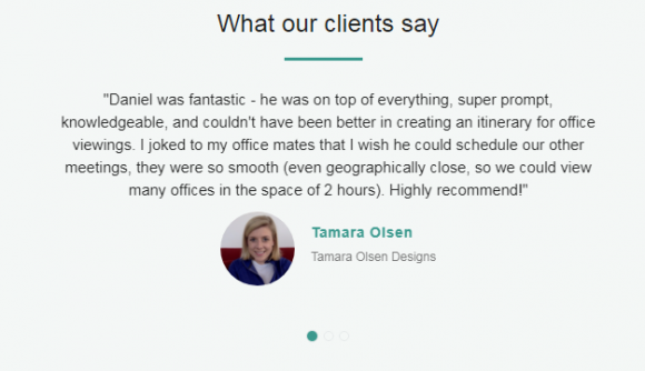 Search Office Space testimonial