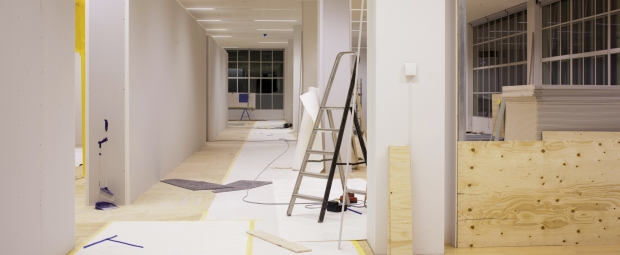 leased office space under renovation